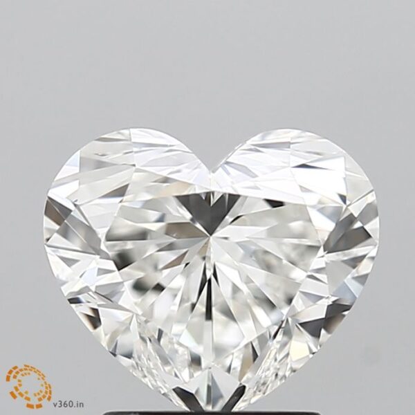 2.01 Carat, Natural White, Heart Diamond ~ I Colour, VS2 Clarity