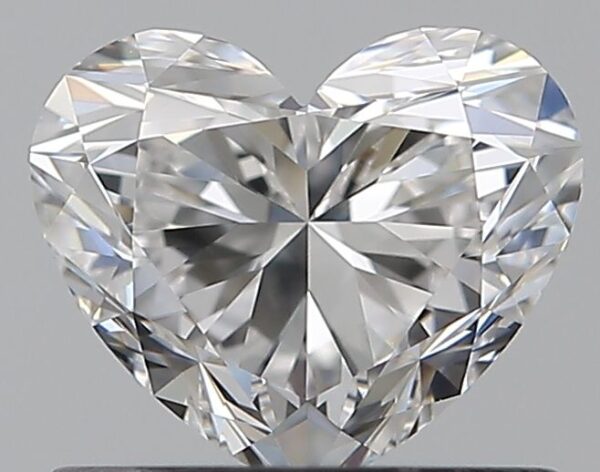 0.78 Carat, Natural White, Heart Diamond ~ E Colour, VS1 Clarity