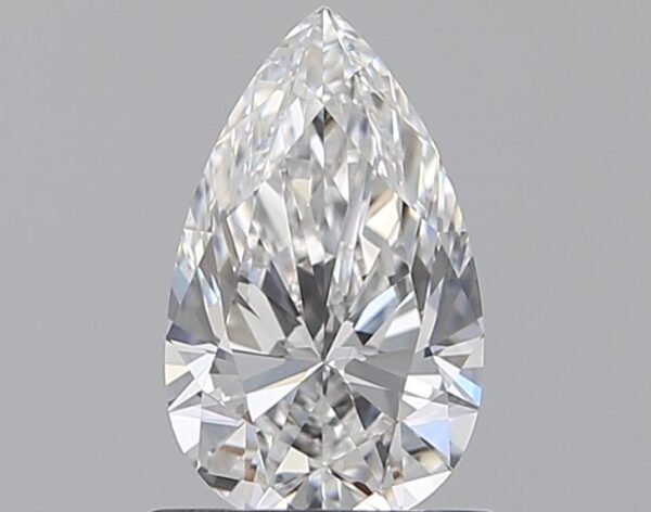 0.81 Carat, Natural White, Pear Diamond ~ E Colour, VS1 Clarity