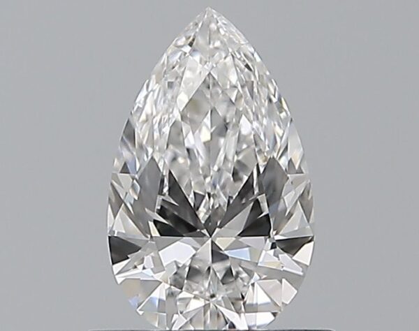 0.5 Carat, Natural White, Pear Diamond ~ E Colour, VVS2 Clarity