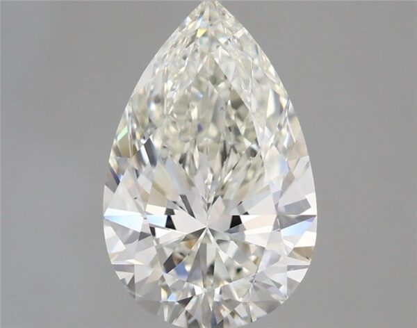 3.01 Carat, Natural White, Pear Diamond ~ J Colour, SI1 Clarity