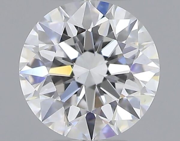 0.51 Carat, Natural White, Round Diamond ~ E Colour, VS2 Clarity