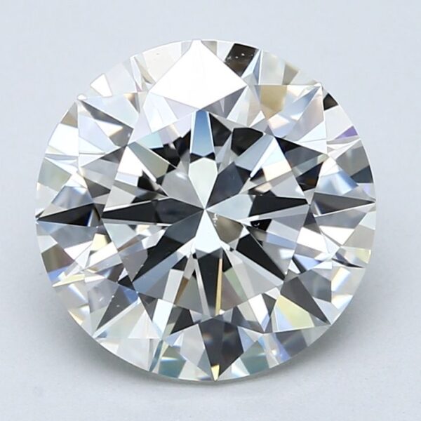 4.01 Carat, Natural White, Round Diamond ~ H Colour, VS2 Clarity