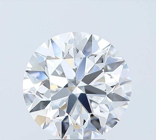 3.21 Carat, Natural White, Round Diamond ~ E Colour, VVS2 Clarity