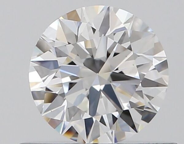 0.5 Carat, Natural White, Round Diamond ~ D Colour, VVS2 Clarity