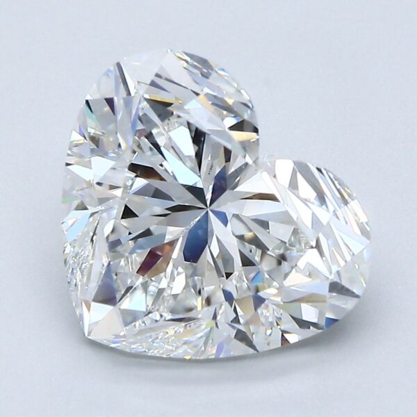 4.2 Carat, Natural White, Heart Diamond ~ F Colour, VS2 Clarity