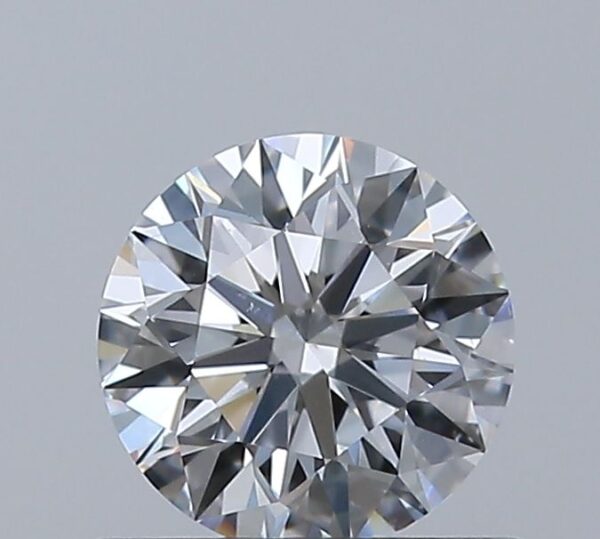 0.52 Carat, Natural White, Round Diamond ~ D Colour, VS2 Clarity