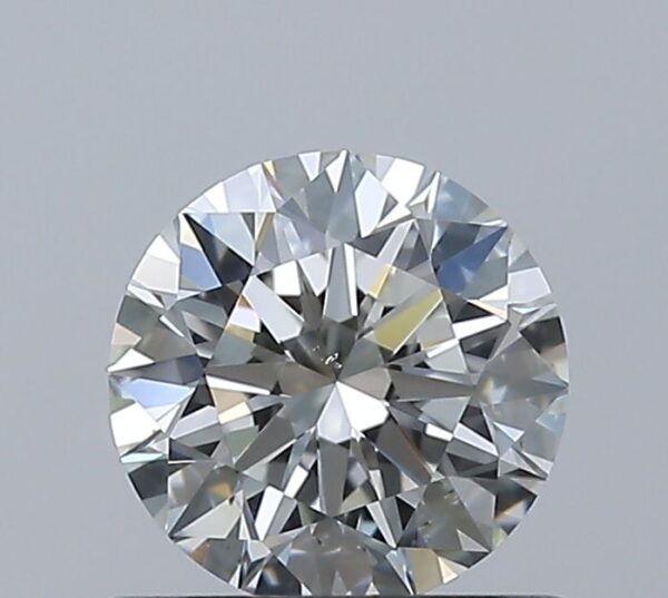 0.59 Carat, Natural White, Round Diamond ~ I Colour, SI1 Clarity