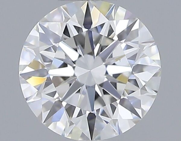 0.5 Carat, Natural White, Round Diamond ~ F Colour, VS2 Clarity