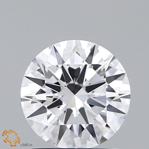 1.34 Carat, Natural White, Round Diamond ~ D Colour, VVS1 Clarity