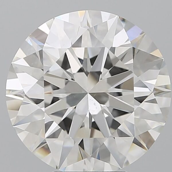 6.13 Carat, Natural White, Round Diamond ~ I Colour, SI1 Clarity