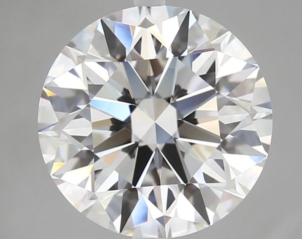 4.06 Carat, Natural White, Round Diamond ~ E Colour, VVS2 Clarity