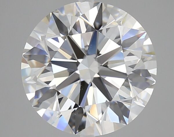 4.05 Carat, Natural White, Round Diamond ~ F Colour, VS2 Clarity