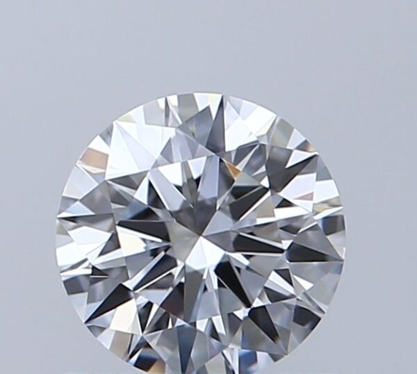 0.58 Carat, Natural White, Round Diamond ~ D Colour, VVS2 Clarity