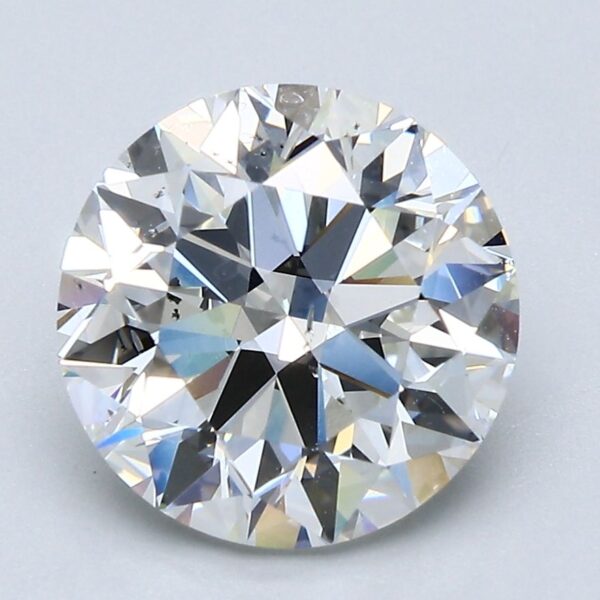 3.41 Carat, Natural White, Round Diamond ~ H Colour, SI1 Clarity