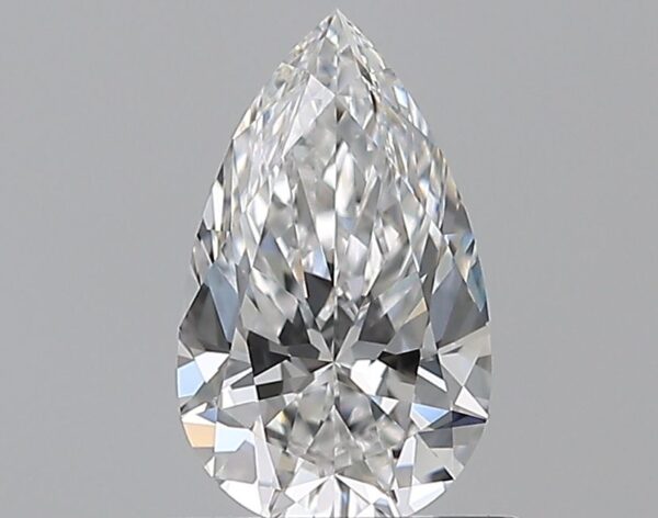 0.73 Carat, Natural White, Pear Diamond ~ E Colour, VVS2 Clarity