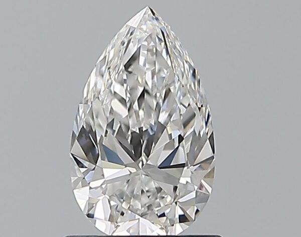 0.76 Carat, Natural White, Pear Diamond ~ E Colour, IF Clarity