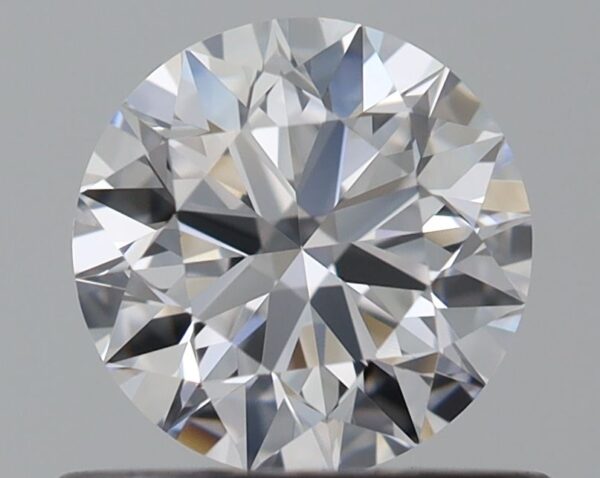 0.53 Carat, Natural White, Round Diamond ~ D Colour, VVS2 Clarity