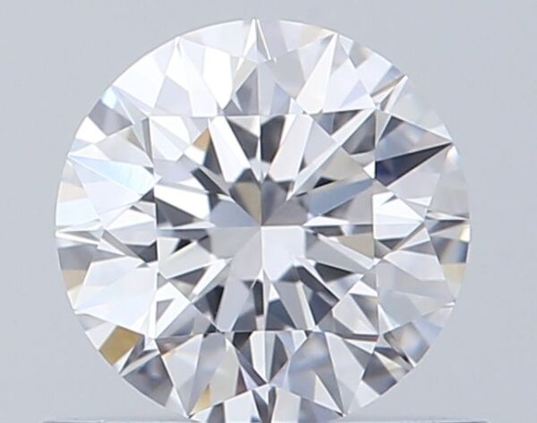 0.58 Carat, Natural White, Round Diamond ~ D Colour, VVS2 Clarity