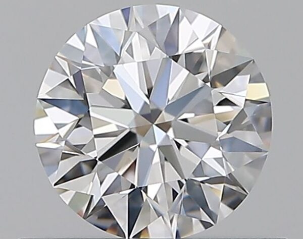 0.53 Carat, Natural White, Round Diamond ~ E Colour, VVS1 Clarity