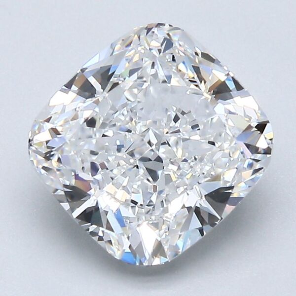 3.21 Carat, Natural White, Cushion Brilliant Diamond ~ E Colour, VS1 Clarity