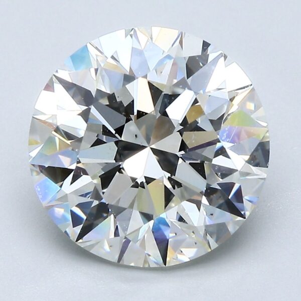 4.51 Carat, Natural White, Round Diamond ~ I Colour, SI1 Clarity