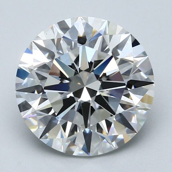 5.13 Carat, Natural White, Round Diamond ~ F Colour, VS2 Clarity