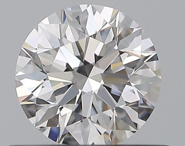 0.53 Carat, Natural White, Round Diamond ~ D Colour, VVS2 Clarity