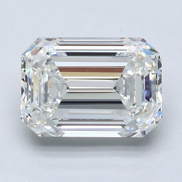 3.02 Carat, Natural White, Emerald Diamond ~ H Colour, VS2 Clarity