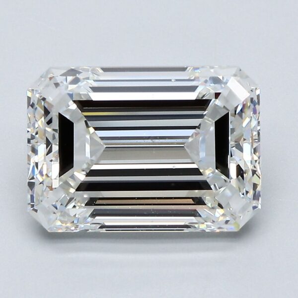 5.01 Carat, Natural White, Emerald Diamond ~ H Colour, VS2 Clarity