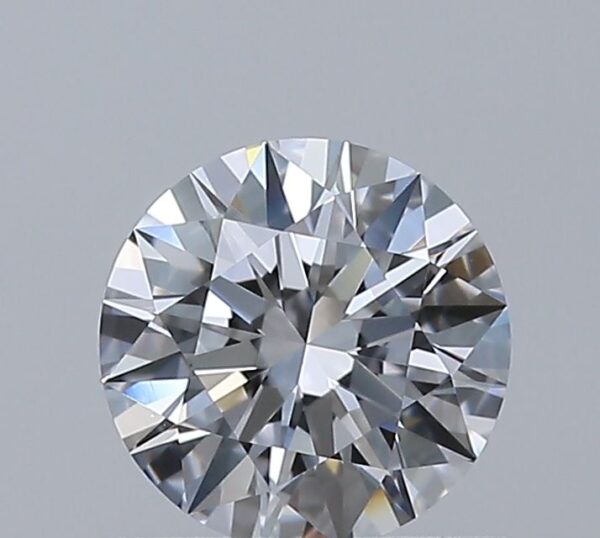 0.53 Carat, Natural White, Round Diamond ~ D Colour, VVS2 Clarity